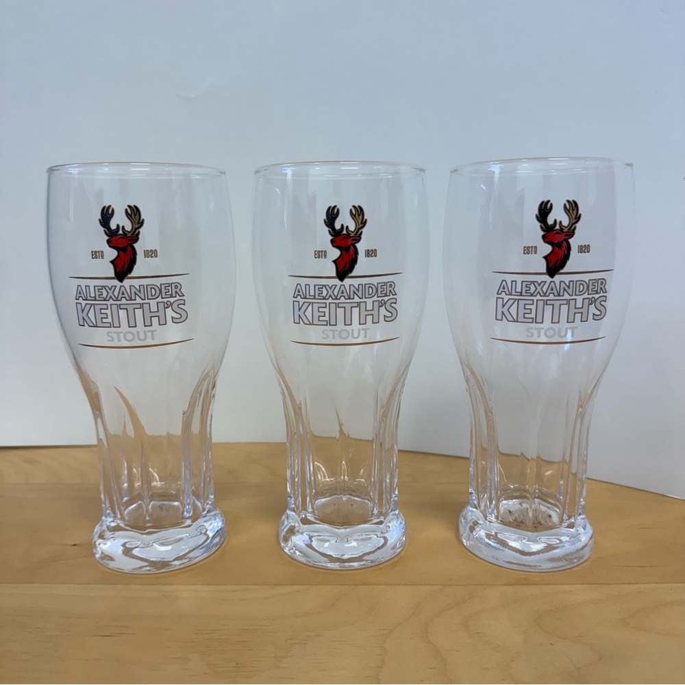 Alexander Keith’s Stout Glass Set of 3